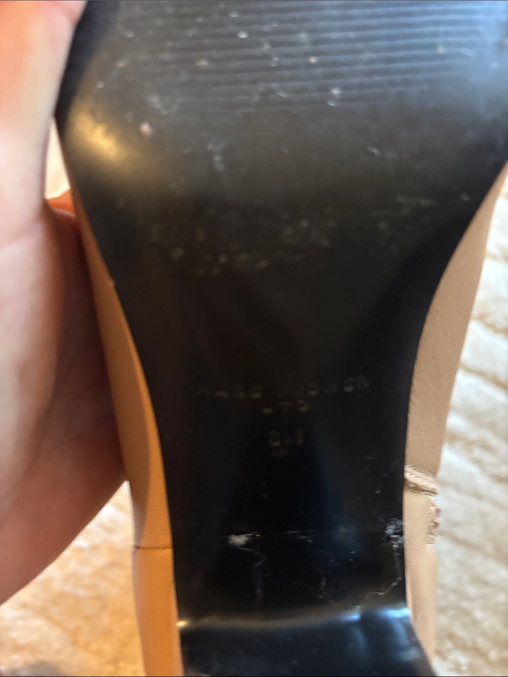 Marc fisher Nude Beige with black toe Women’s boots